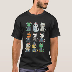 Monster Cats Halloween Horror Boys Girls Kids T-Shirt