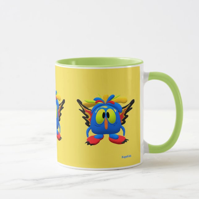 Monster Character Owl Bird Animated Mug (Right)