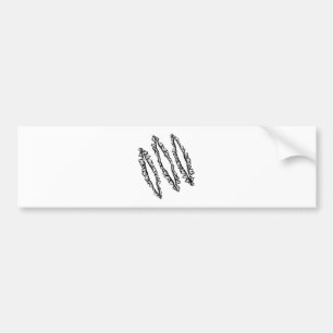 Monster Claw Rip Holes Bumper Sticker