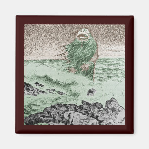 Monster Coming Out of the Water Magnet