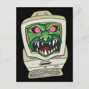 Monster Computer Postcard