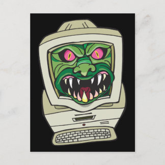 Monster Computer Postcard