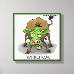 Monster Cow Funny Rick London Canvas Print