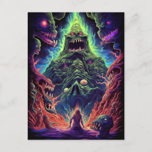 Monster Creature Horror Art Postcard