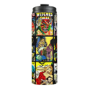 monster creatures witches zombies horror art thermal tumbler