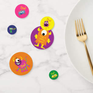 Monster Cute Funny 1st Birthday Party Theme Confetti