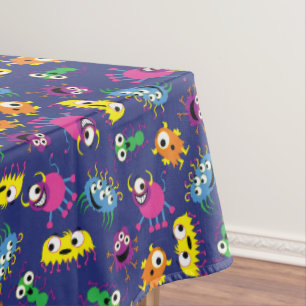 Monster Cute Funny 1st Birthday Party Theme Tablecloth