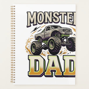 Monster Dad Monster Truck Vintage Vector Shirt Des Planner