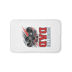 Monster Dad Vintage Monster Truck Shirt Design_1 Bath Mat