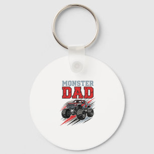 Monster Dad Vintage Monster Truck Shirt Design_1 Key Ring
