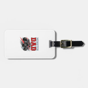 Monster Dad Vintage Monster Truck Shirt Design_1 Luggage Tag