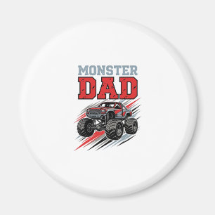 Monster Dad Vintage Monster Truck Shirt Design_1 Magnet