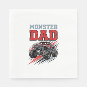 Monster Dad Vintage Monster Truck Shirt Design_1 Napkin