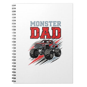 Monster Dad Vintage Monster Truck Shirt Design_1 Notebook