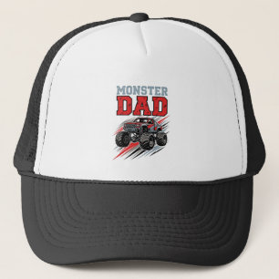 Monster Dad Vintage Monster Truck Shirt Design_1 Trucker Hat