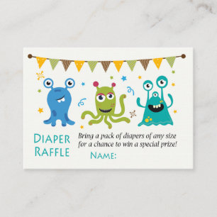 Monster Diaper Raffle Tickets