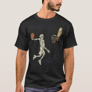 Monster Drunk Skeleton Plays Basketball T-Shirt