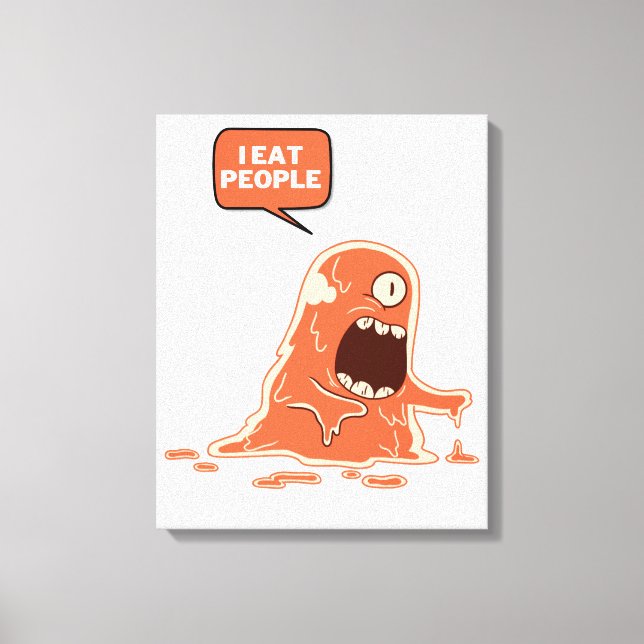 Monster eat people canvas print (Front)
