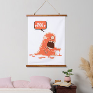 monster eat people hanging tapestry