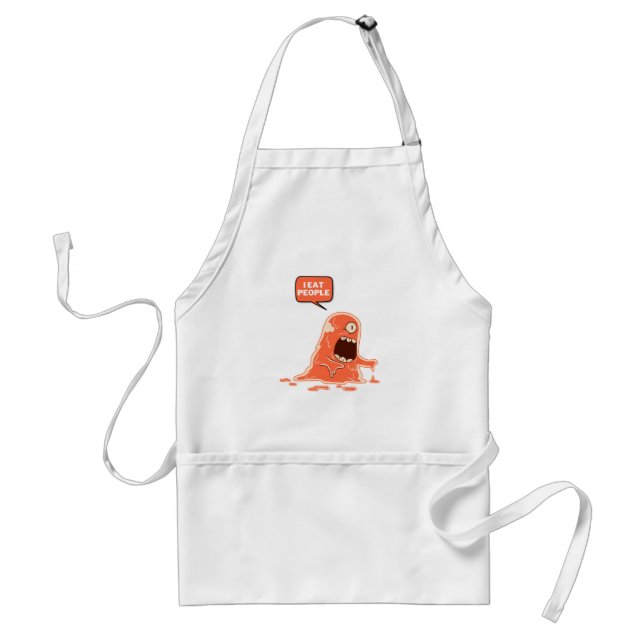 monster eat people standard apron (Front)