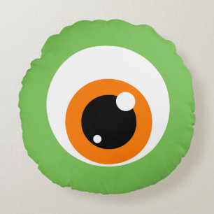 Monster Eye Round Pillow