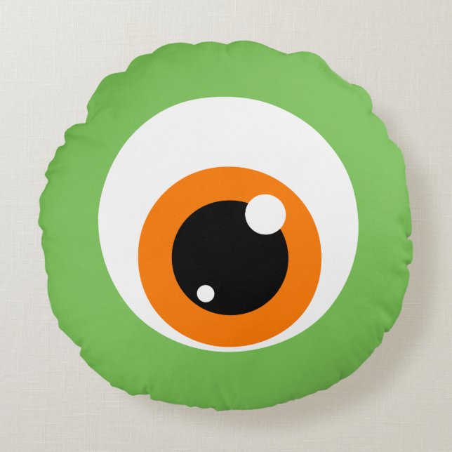 Monster Eye Round Pillow (Front)