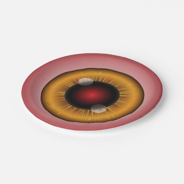 Monster Eyeballs Paper Plate (Angled)