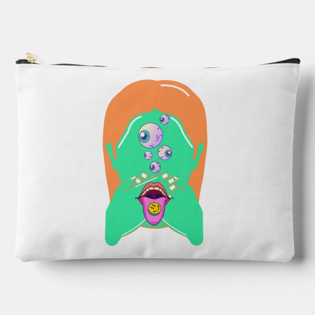 monster face accessory pouch (Front)