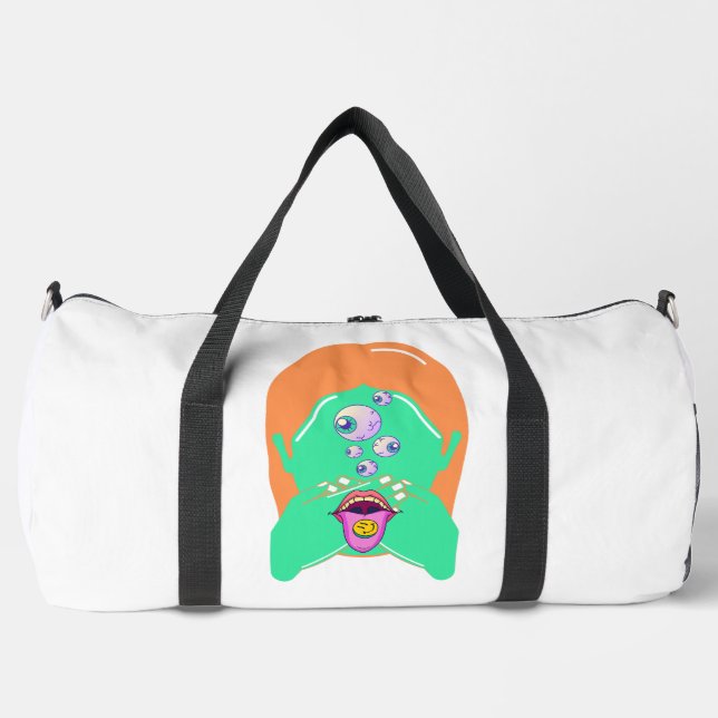 monster face duffle bag (Front)