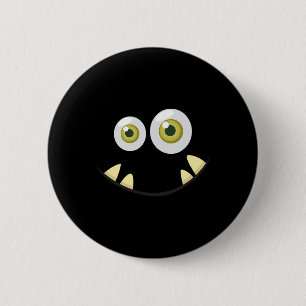 Monster Face Halloween Costume Idea Scary Cute 6 Cm Round Badge