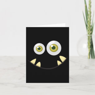 Monster Face Halloween Costume Idea Scary Cute Card