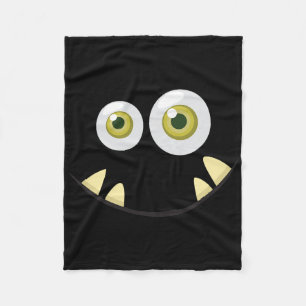 Monster Face Halloween Costume Idea Scary Cute Fleece Blanket
