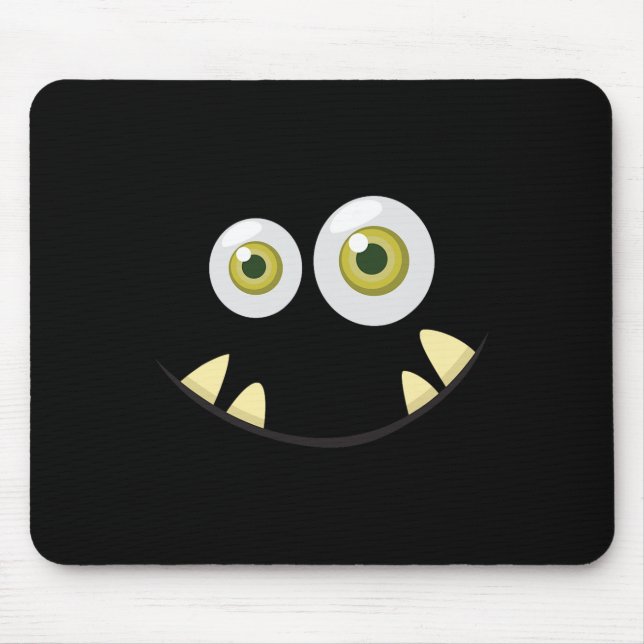 Monster Face Halloween  Costume Idea Scary Cute  Mouse Mat (Front)