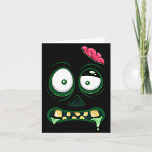 Monster Face Halloween Matching Costume Zombie Men Card