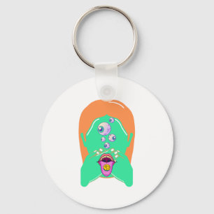 monster face key ring