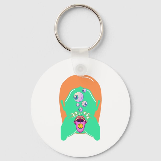 monster face key ring (Front)