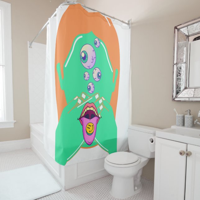 monster face shower curtain (In Situ)