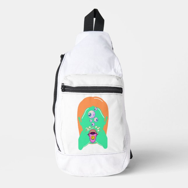monster face sling bag (Front)