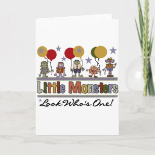 Monster First Birthday T shirts and Gifts Card