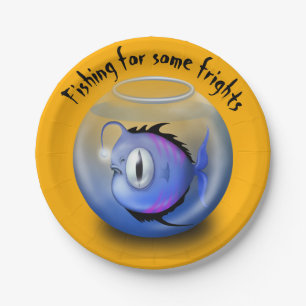 Monster Fish Halloween Party Paper Plate