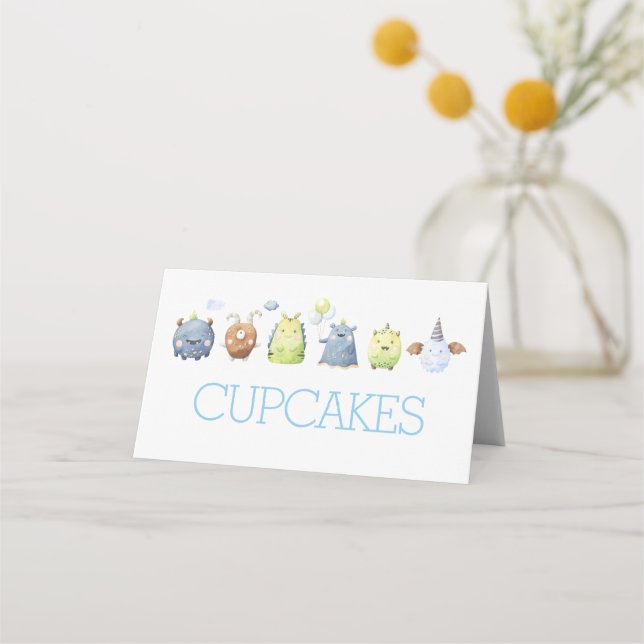 Monster Food tent cards, Monster place setting Place Card (Front)