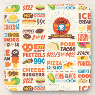 Monster Foodies Pattern Coaster