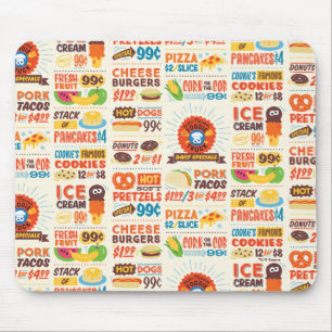 Monster Foodies Pattern Mouse Mat