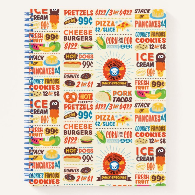 Monster Foodies Pattern Notebook (Front)