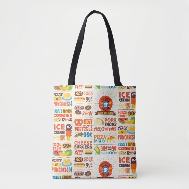 Monster Foodies Pattern Tote Bag (Front)