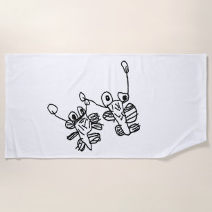 Monster friends beach towel
