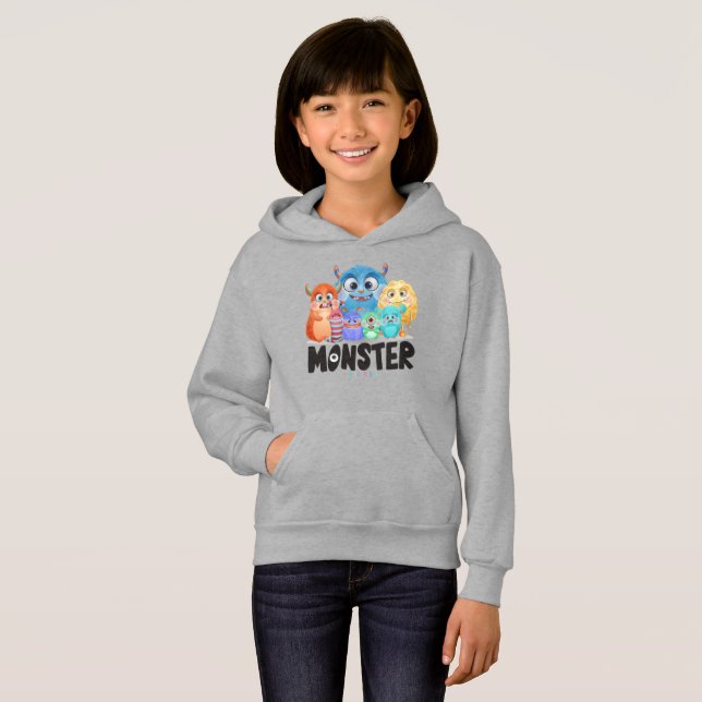 Monster Friends | Kids Pullover Hoodie (Front Full)