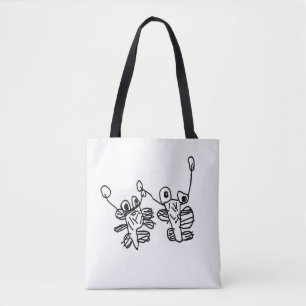 Monster friends tote bag