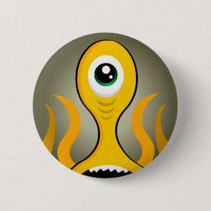 Monster from the depths of the sea 6 cm round badge