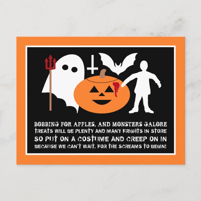 Monster Gang, Halloween Party Invitation (Front)